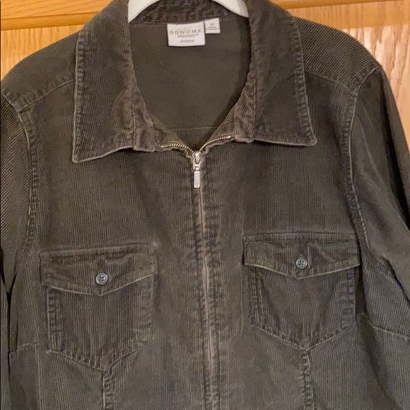 Olive green corduroy jacket - Picture 3 of 7